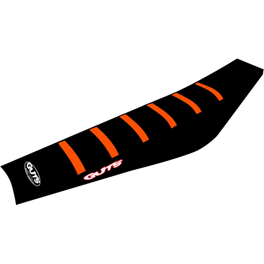 Guts Racing Guts Racing Ribbed Seat Cover - Black/Black/Orange, Stock - $58.77 at Motosport
