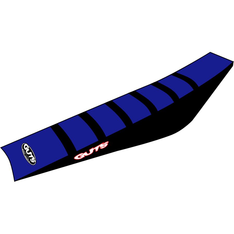 Guts Racing VS Ribbed Seat Cover - Black/YZ Blue/Black, Stock