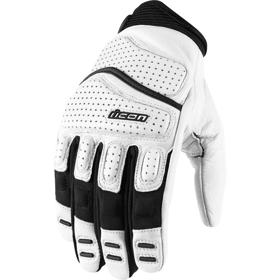 NEW Icon Mens Super Duty 2 Leather Armored Motorcycle Gloves BLACK All Sizes