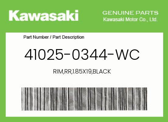 Kawasaki Kawasaki Genuine Rim,Rr,1.85X19,Black - 41025-0344-Wc - $421.21 at Motosport
