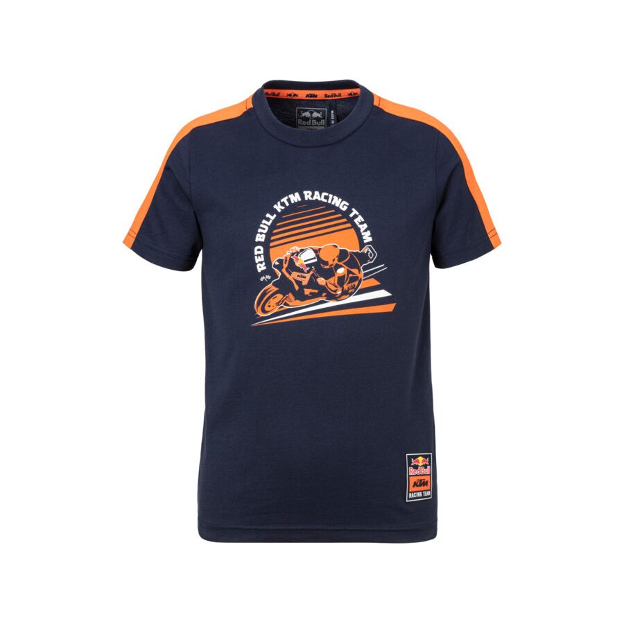 KTM PowerWear 2025 Red Bull KTM Kid's Grid T-Shirt - Navy/Orange, 7-8 Years