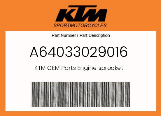  KTM Genuine Engine Sprocket - A64033029016 - $59.29 at Motosport