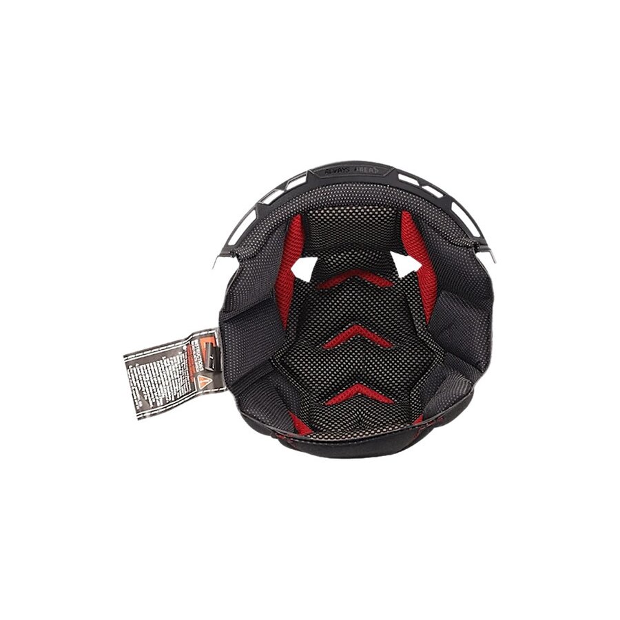 LS2 Dragon Carbon Helmet Liner - Black/Red/Red, X-Small