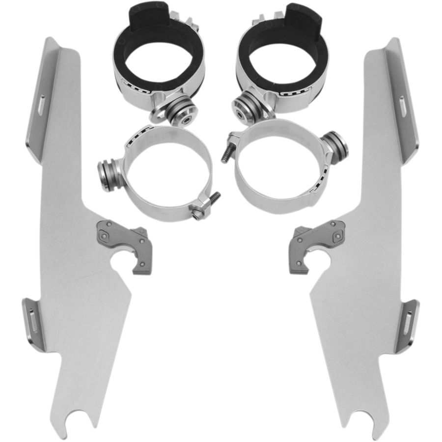 Memphis Shades Trigger-Lock Mounting Kit - Aluminum / Fats And Slim Windshields