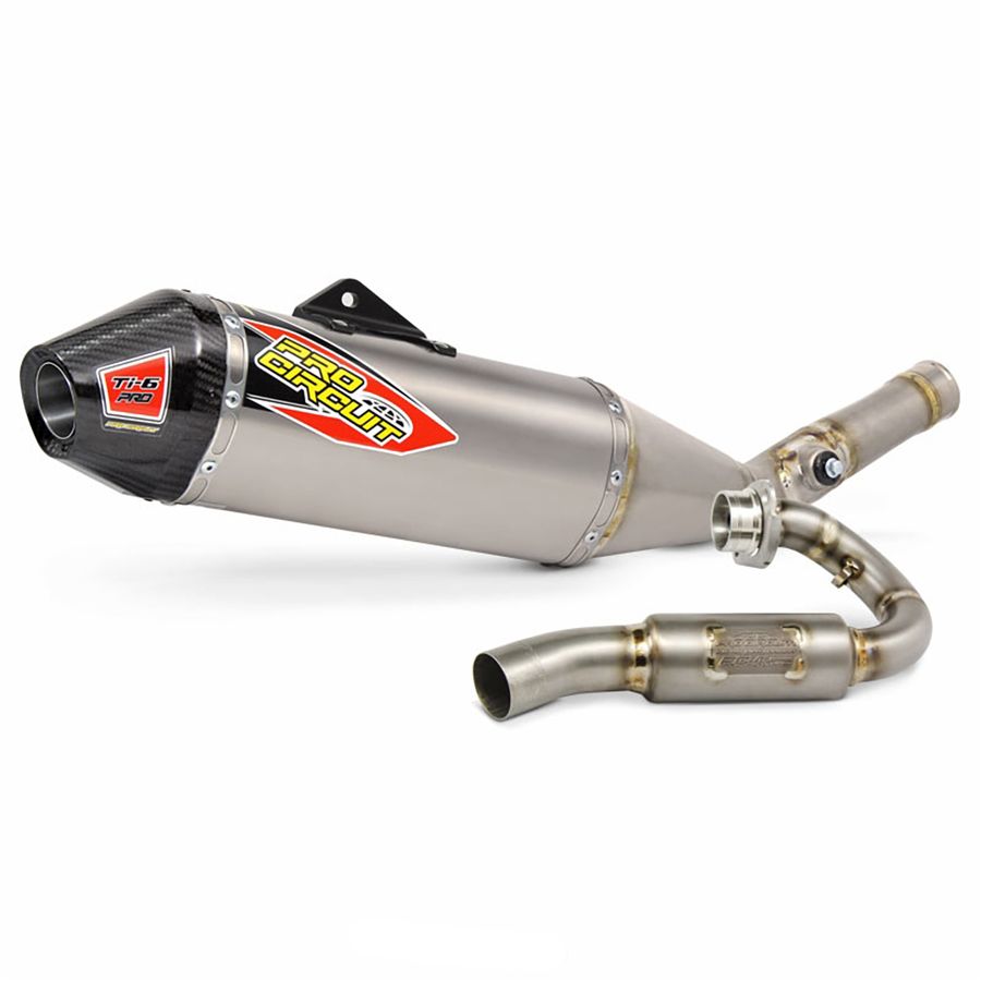 Pro Circuit Ti-6 Pro Complete Exhaust - Titanium With Carbon Fiber End Cap