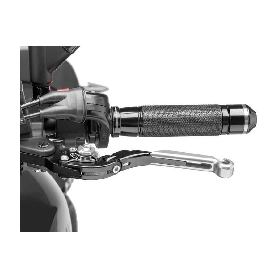 Puig 29ANP 2.0 Extendable Folding Clutch Lever with Silver Selector Black