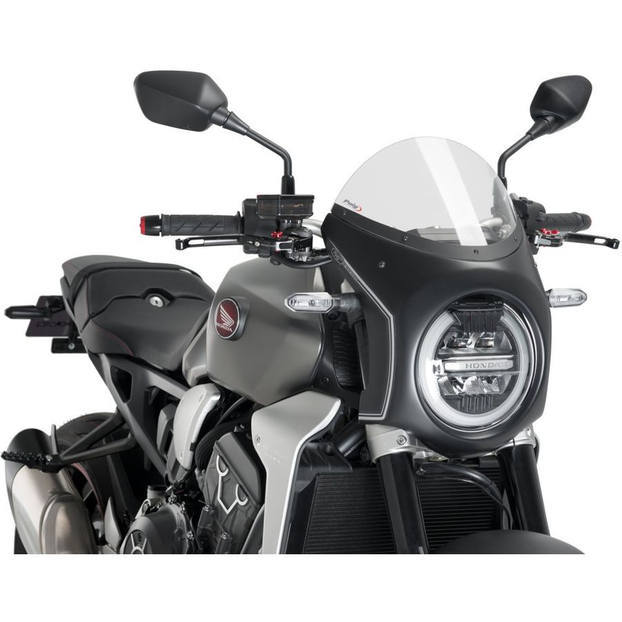 Puig Semi-Fairing - Black / Clear