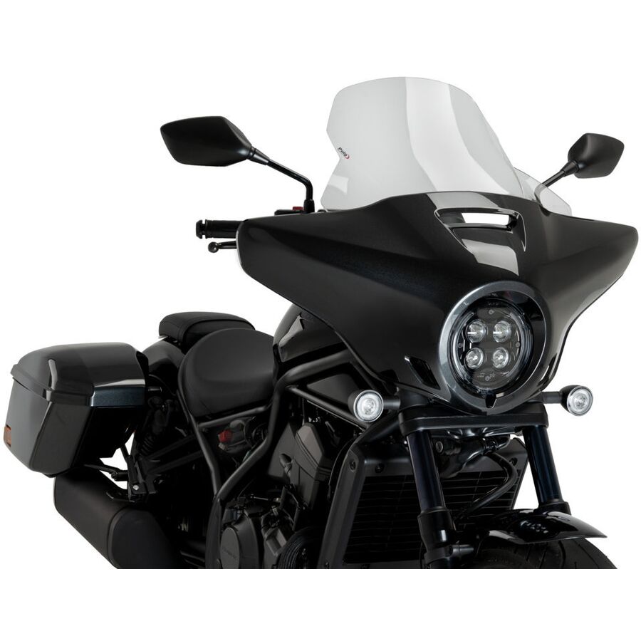 Puig High Road Windscreen - Clear, Touring/For OE Semi-Fairing