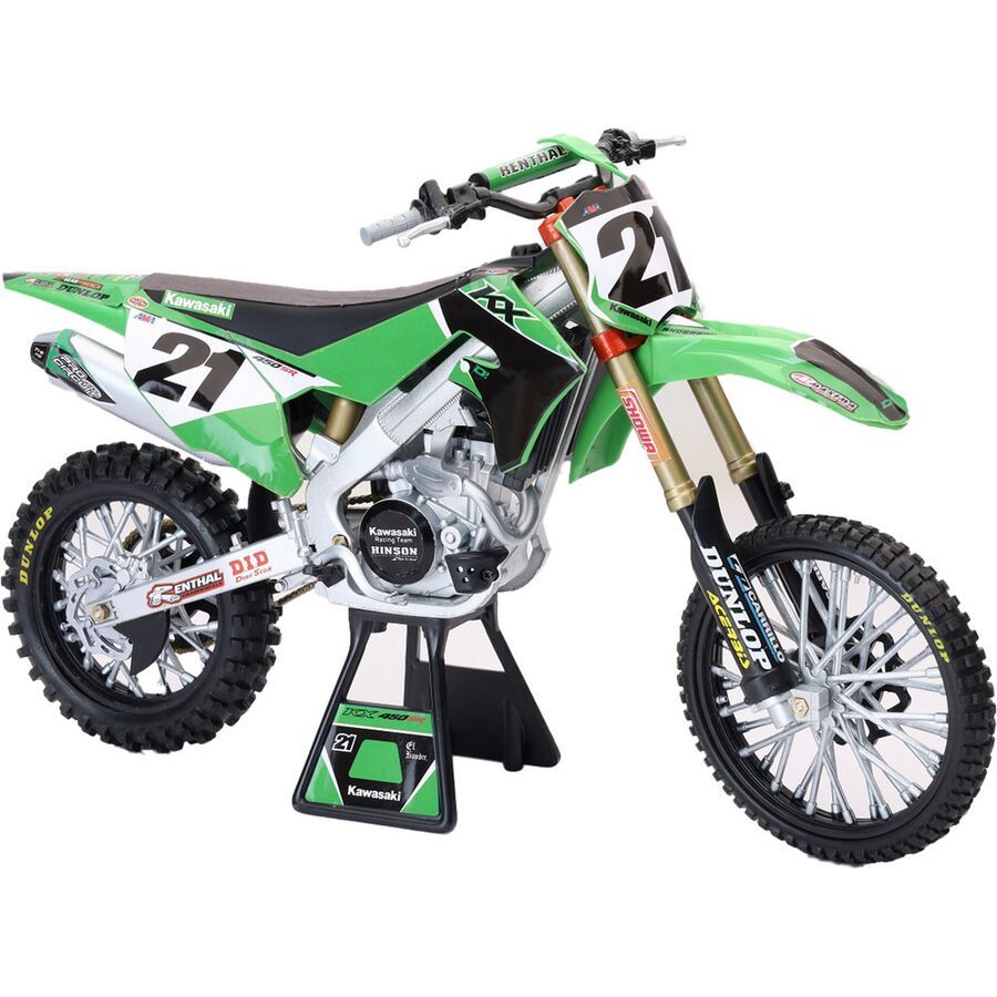 New Ray Toys 1:6 Kawasaki Factory Team Jason Anderson KX450F Replica - Green/Black