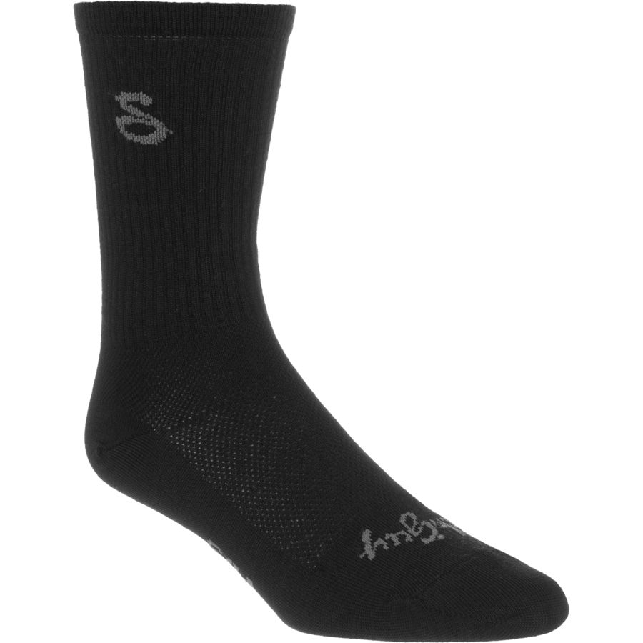 SockGuy Tall Black 6in Wool Sock - S/M