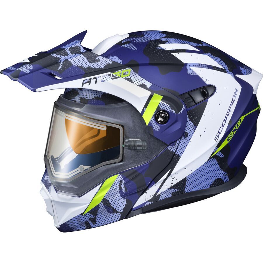 Scorpion EXO-AT950 Cold Weather W/Electric Shield Street Bike Motorcycle Helmet Black/Medium Scorpion EXO-AT950 Cold Weather W/Electric Shield Street Bike Motorcycle Helmet Black/Medium