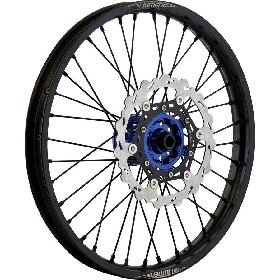 Turner Performance Products Titan Complete Front Wheel - Blue Hub/Black Rim, 1.60in x 21in