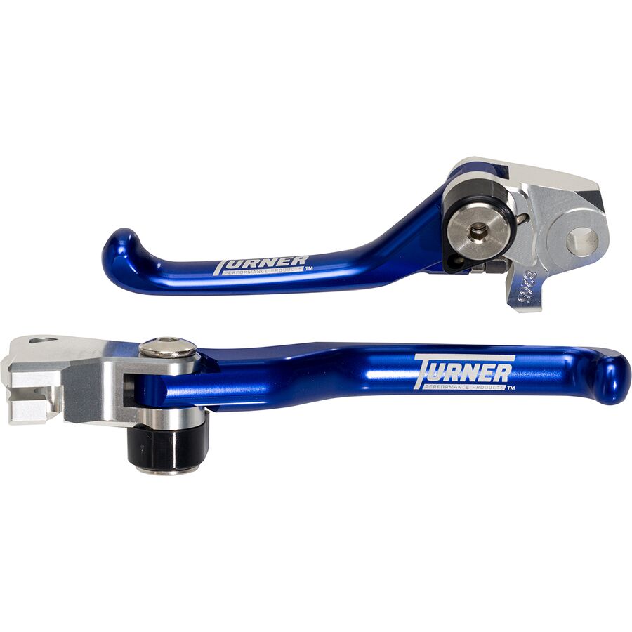 Turner Performance Products Billet Folding Clutch & Brake Lever Combo - Blue
