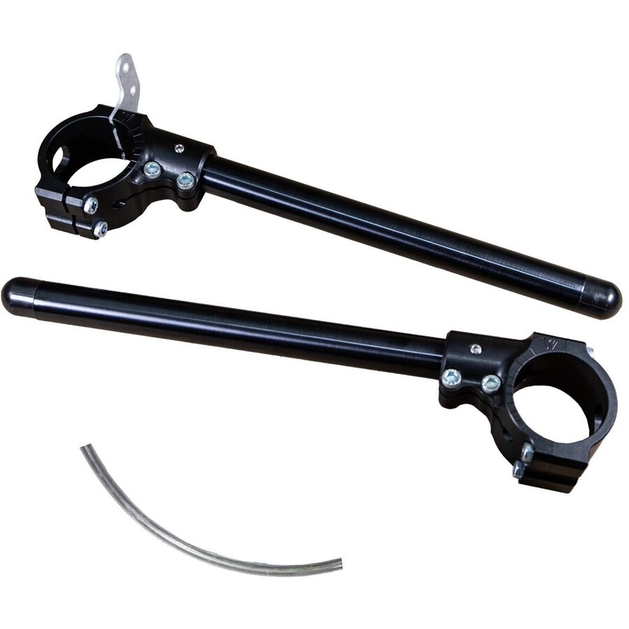 Woodcraft Clip-Ons - Black, 50mm/Zero Offset/11.0in Bars
