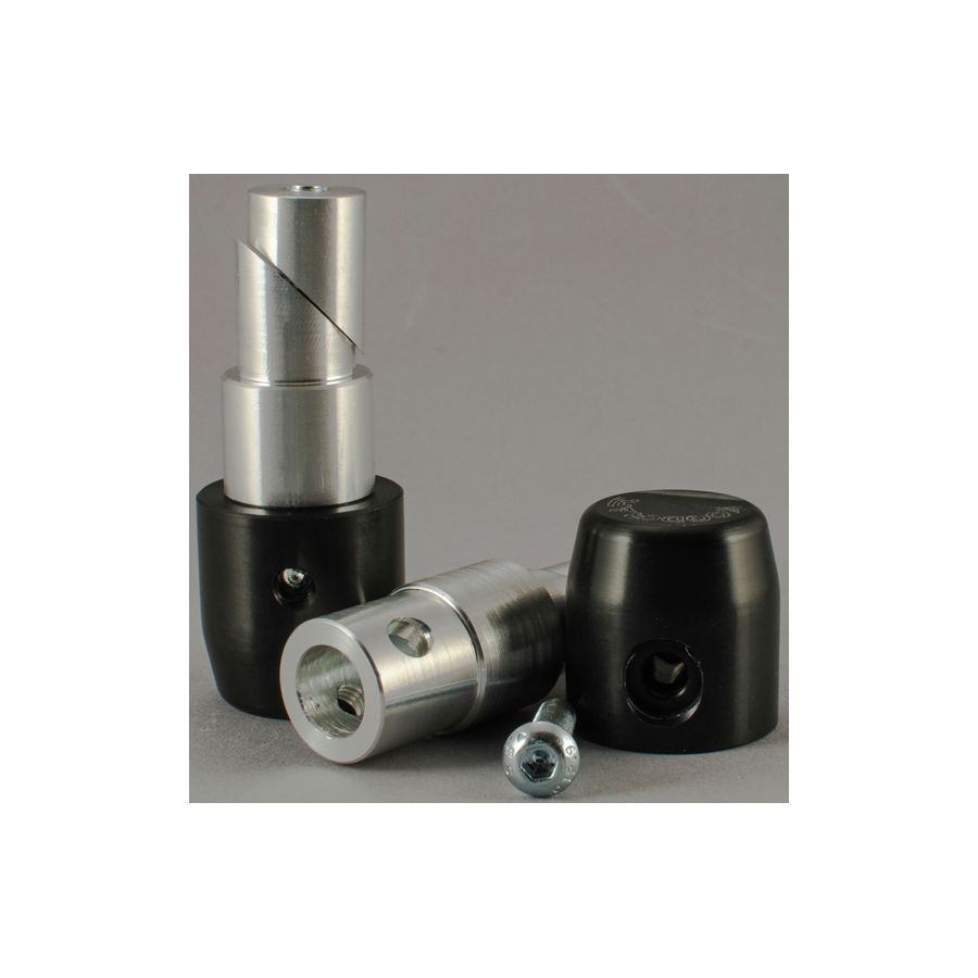Woodcraft Woodcraft HD Bar End With Hanguard Mount For OEM Bars - Black/Stainless, Set - $56.04 at Motosport