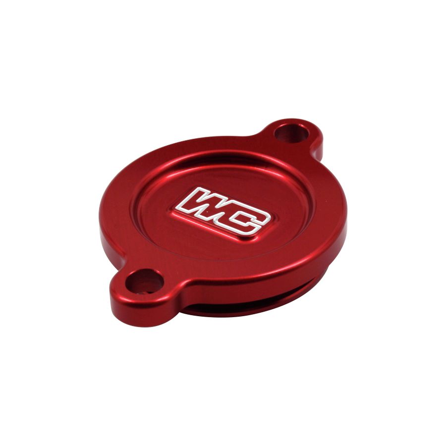 Works Connection Oil Filter Cover - Red