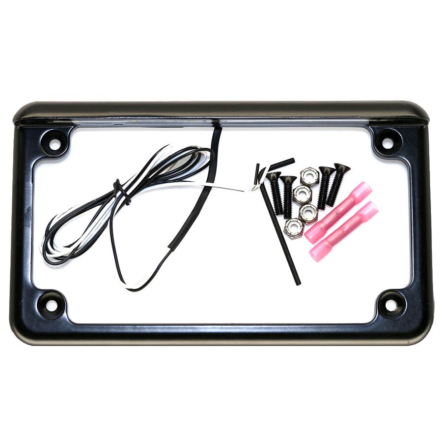 XTC Power Products Universal License Plate Frame - Black, 6in LED Frame
