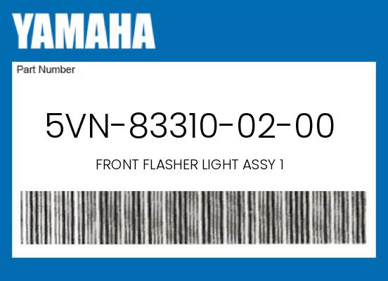 Yamaha Yamaha Genuine Front Flasher Light Assy 1 - 5Vn-83310-02-00 - $133.99 at Motosport