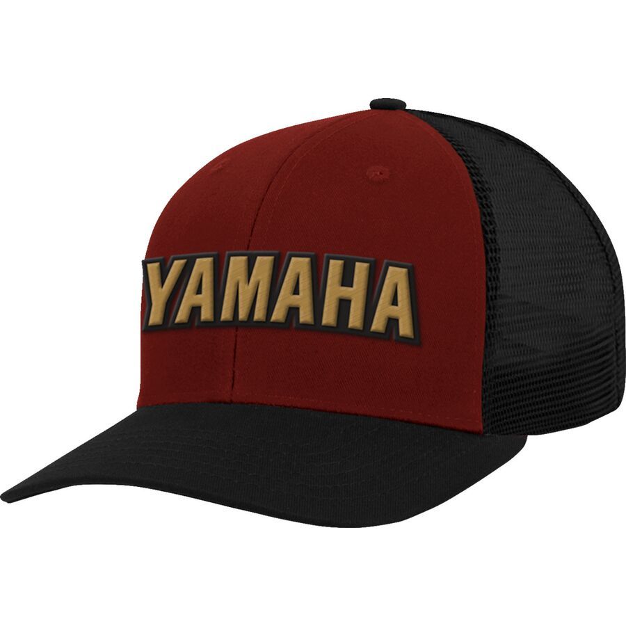 帽子 YAMAHA Polyester Jet Cap Yamaha Factory Racing hat cap fitted flexfit curved bill red