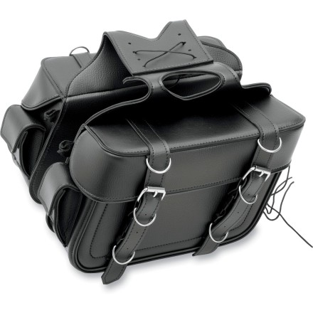 All American Rider Box-Style Slant Saddlebags With Rear Pocket