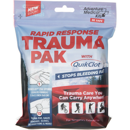 Adventure Ready Brands QuikClot Rapid Response Trauma Pak First Aid Kit