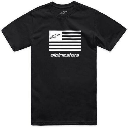 Alpinestars Repeating CSF T-Shirt Uomo, Maglietta Sportiva In Cotone E Poliestere, Vestibilità Regolare, Stampa Morbida, Nera