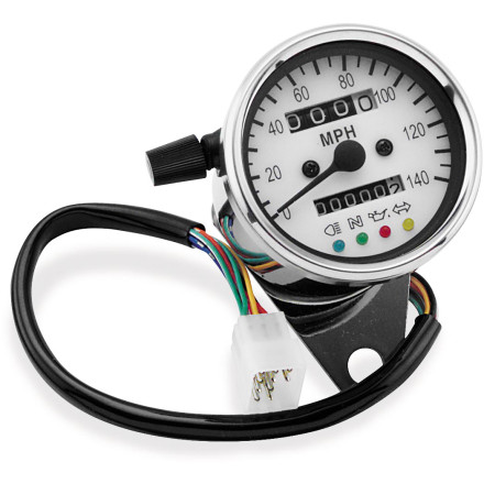 Biker's Choice Mini Speedo With LED Indicator Light