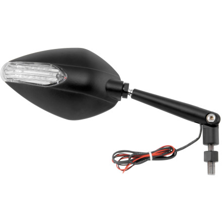 BikeMaster Candy Drop Standard Mirrors With Turn Signals