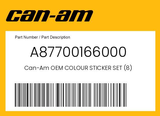 Can-Am OEM Front Cover Decal Kit 2002-2006 Mini DS 50 - A87700166000 undefined