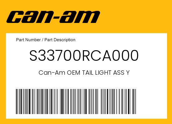 Can-Am OEM Tail Light Assembly 2006-2014 DS 250 - S33700RCA000 undefined