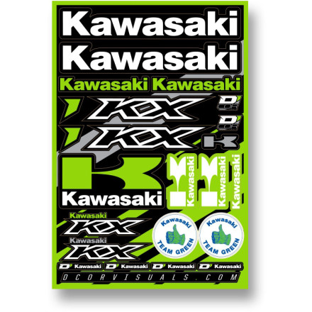 D'COR Visuals 2014 Kawasaki KXF Decal Sheet