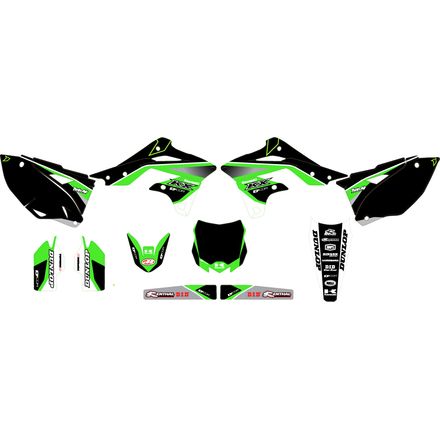 D'COR Visuals Race Line Complete Graphics Kit - Kawasaki