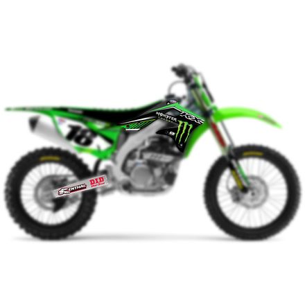 D'COR Visuals 2015 Monster Energy Shroud Graphics Kit - Kawasaki