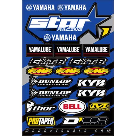 Monster Star Racing Yamaha Decal Sheet