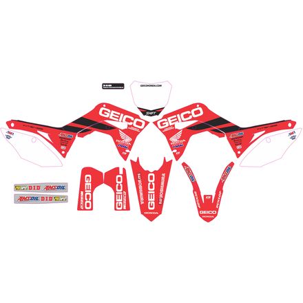 D'COR Visuals 2019 Team Geico/Factory Connection Honda Complete Graphic Ki D'COR Visuals 2019 Team Geico/Factory Connection Honda Complete Graphic Ki