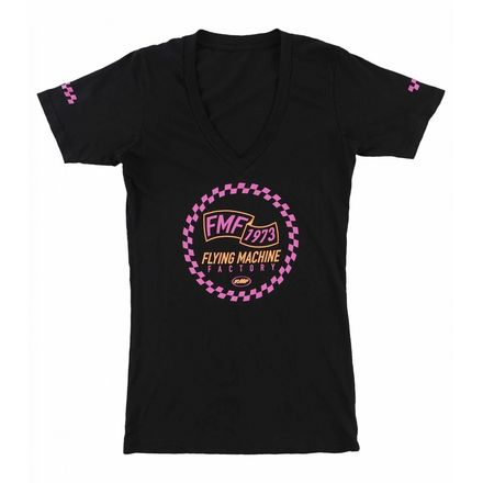 FMF Women's Flat Track V-Neck T-Shirt FMF Women's Flat Track V-Neck T-Shirt