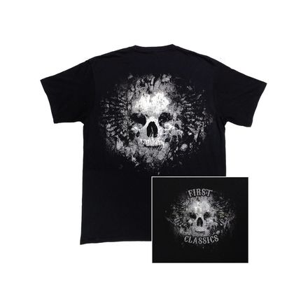 First Manufacturing Grave Skull Reflective T-Shirt First Manufacturing Grave Skull Reflective T-Shirt
