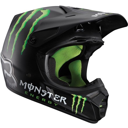 Fox Racing 2013 V3 Helmet - RC Monster Matte [obs]