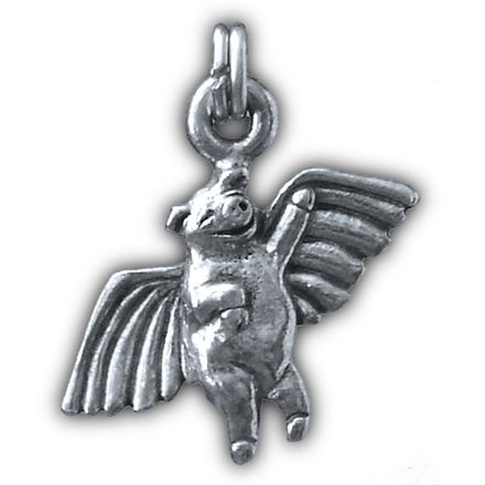 Guardian Bell Flying Pig Zipper Pull