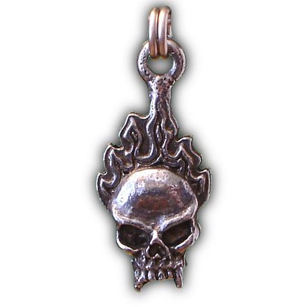 Guardian Bell Flame Skull Zipper Pull Guardian Bell Flame Skull Zipper Pull