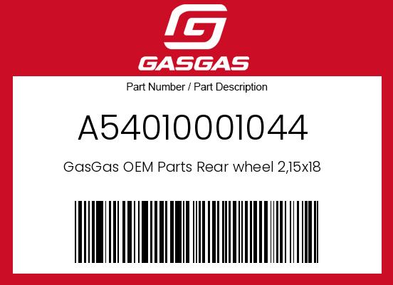 0 Gasgas OEM Part A54010001044