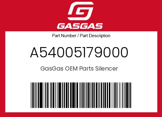 0 Gasgas OEM Part A54005179000