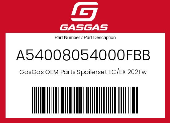0 Gasgas OEM Part A54008054000FBB