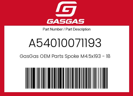 0 Gasgas OEM Part A54010071193