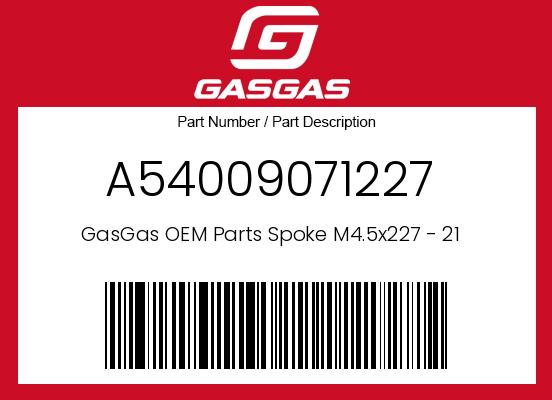 0 Gasgas OEM Part A54009071227