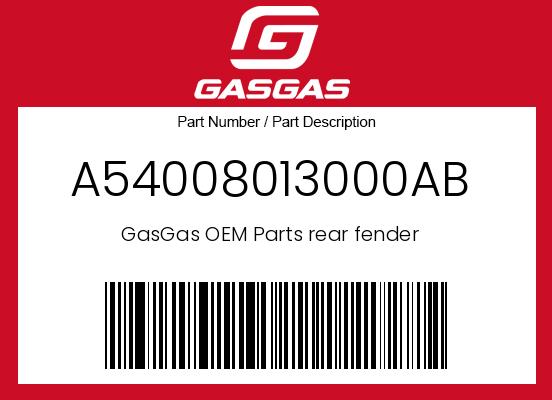 0 Gasgas OEM Part A54008013000AB