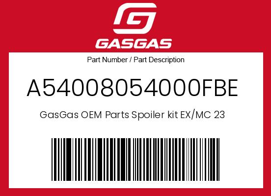 0 Gasgas OEM Part A54008054000FBE