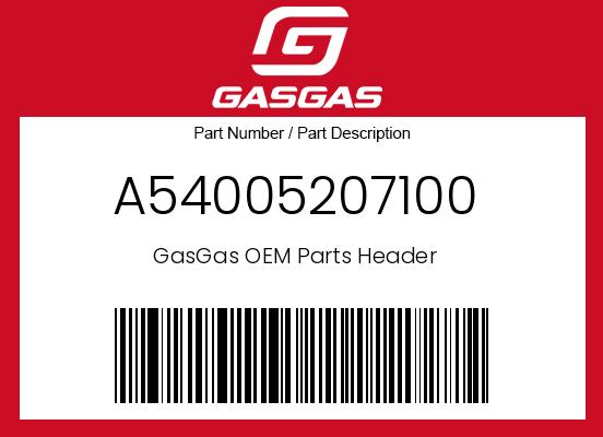 0 Gasgas OEM Part A54005207100