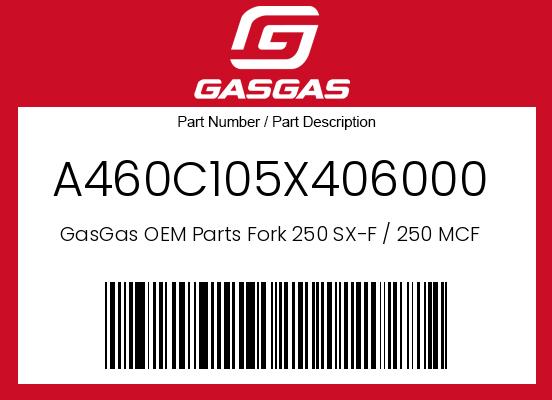 0 Gasgas OEM Part A460C105X406000