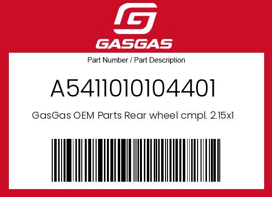 0 Gasgas OEM Part A5411010104401